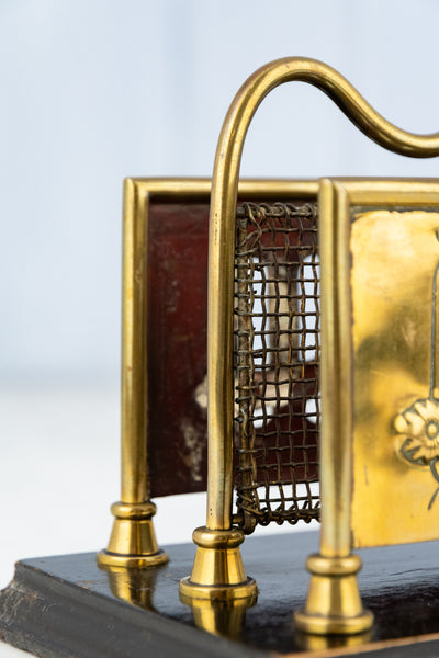 Antique English Brass Letter Rack