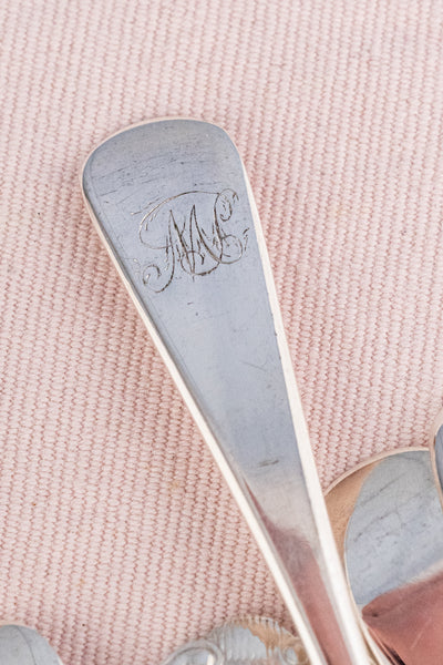 Vintage English Silverplate & Gilded Egg Spoon