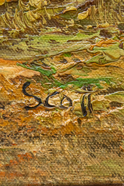 Vintage Fall Landscape Painting