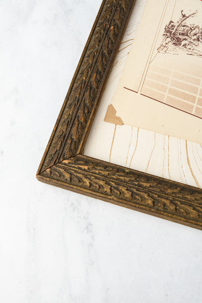 Vintage Framed Cunard-White Star Race Card