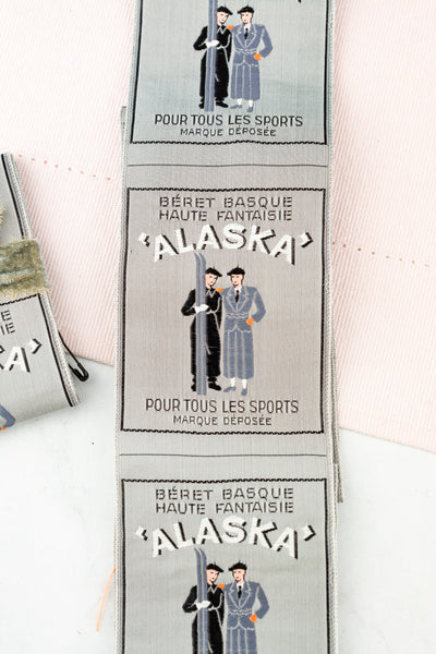 Vintage French Béret Label Ribbon - One Yard
