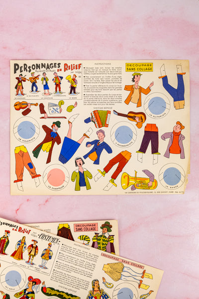 Vintage French Paper Doll Kit