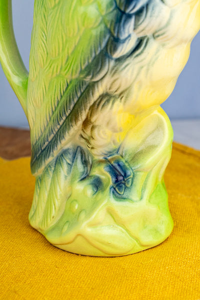 Vintage French St. Clément Cockatoo Pitcher