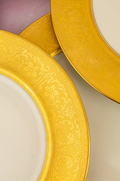 Vintage Gold Encrusted Pickard Dinner Plates - Set of 12