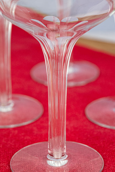 Vintage Hollow Stem Champagne Coupes - Set of 6