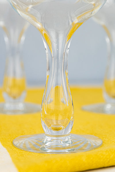 Vintage Hollow Stem Star Champagne Coupes