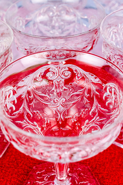 Vintage Pressed Glass Coupes - Set of 10