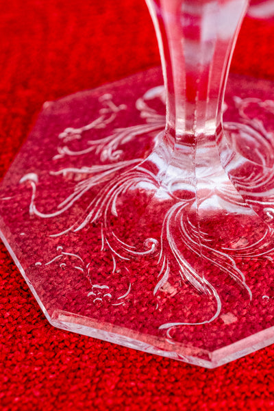 Vintage Pressed Glass Coupes - Set of 10