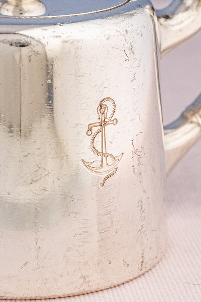 Vintage Silverplate Broggi Italian Navy Beverage Pot