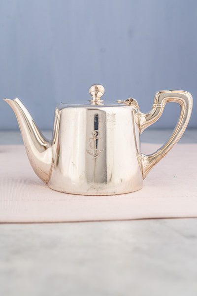 Vintage Silverplate Broggi Italian Navy Beverage Pot