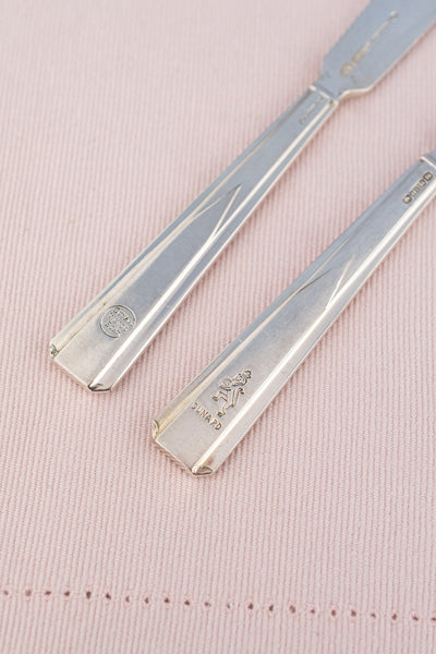 Vintage Silverplate Cunard White Star Line Fork & Knife Set