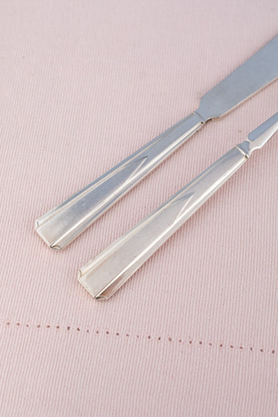 Vintage Silverplate Cunard White Star Line Fork & Knife Set