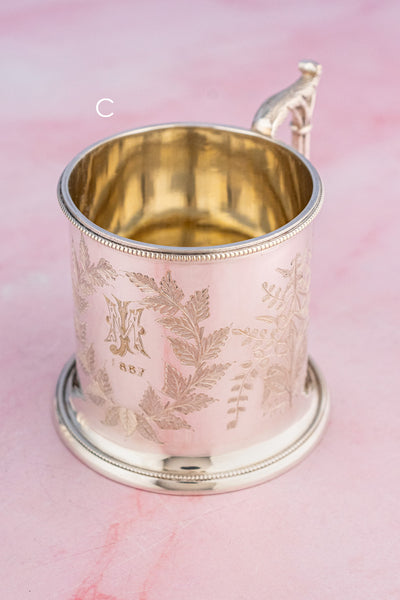 Vintage Silverplate English Mugs (Prices Vary!)