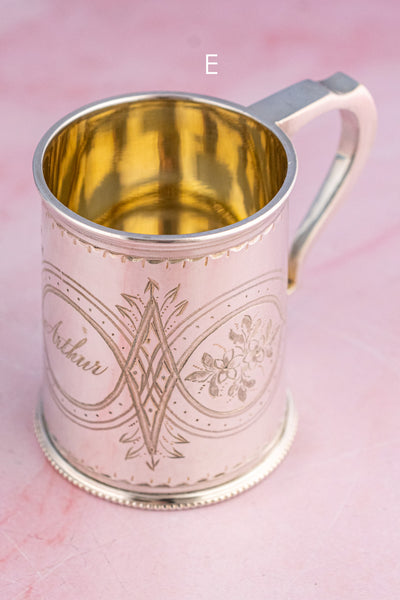 Vintage Silverplate English Mugs (Prices Vary!)
