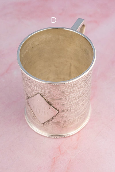 Vintage Silverplate English Mugs (Prices Vary!)