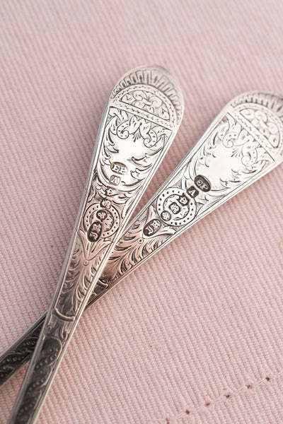 Victorian Silverplate Engraved 3-Piece Travel Cutlery Set