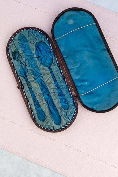 Victorian Silverplate Engraved 3-Piece Travel Cutlery Set