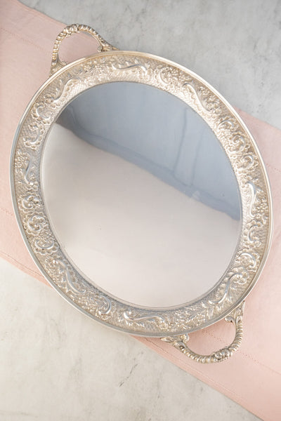 Vintage Silverplate Oval Tray