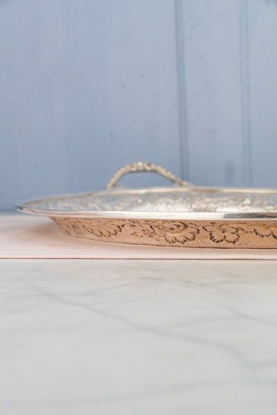 Vintage Silverplate Oval Tray