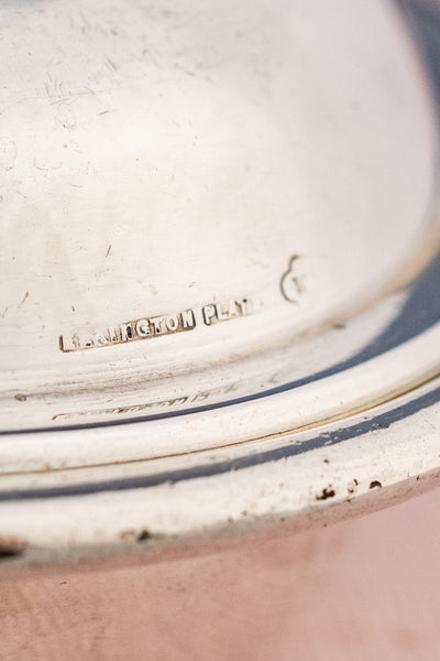 Vintage St. Edmund Restaurant Covered Silverplate Dish