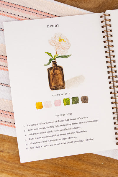 Les Fleurs Watercolor Workbook