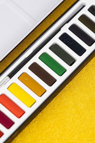 Watercolor Paint Palette & Brush Set