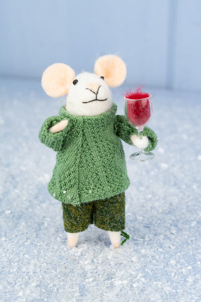 Wine Winnie Mouse Ornament