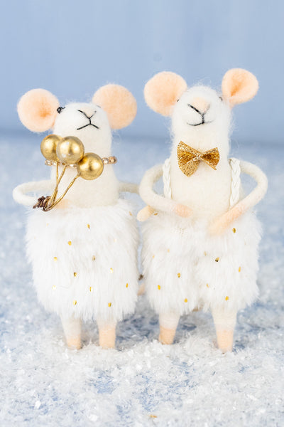 Wintry Willa & Wintertime Willoughby Mouse Ornaments