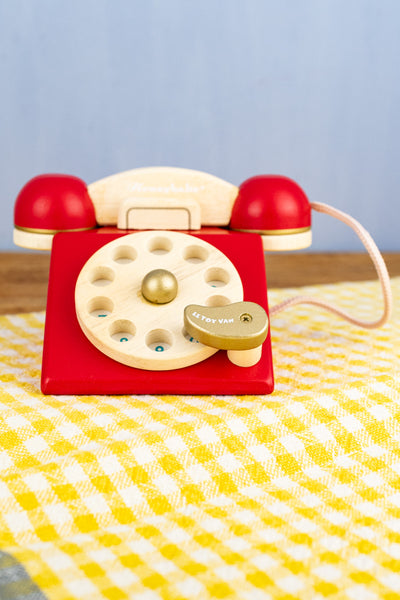 Wooden Rotary Phone Toy