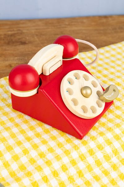 Wooden Rotary Phone Toy
