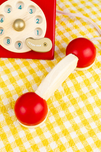 Wooden Rotary Phone Toy