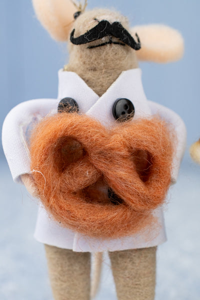 Bretzel Bernard & Boulangère Brigitte Mouse Ornaments