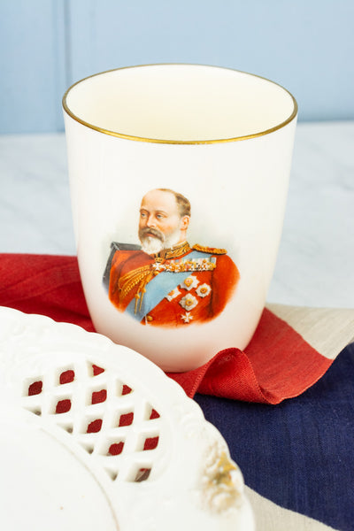 Antique Edward VII 1902 Coronation Plate & Tumbler