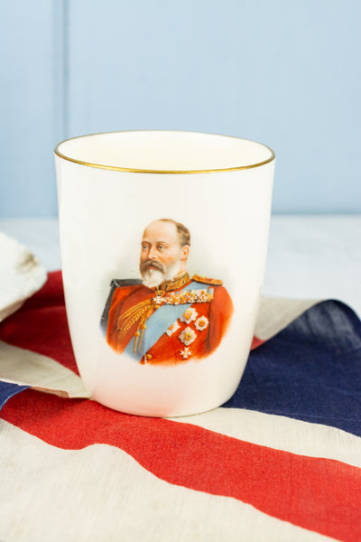 Antique Edward VII 1902 Coronation Plate & Tumbler