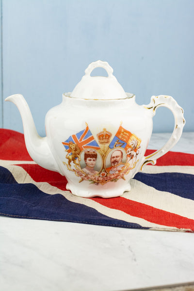 Antique Edward VII and Queen Alexandra 1902 Coronation Teapot