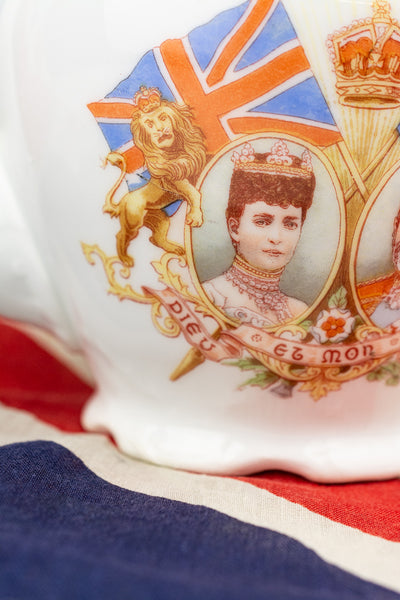 Antique Edward VII and Queen Alexandra 1902 Coronation Teapot