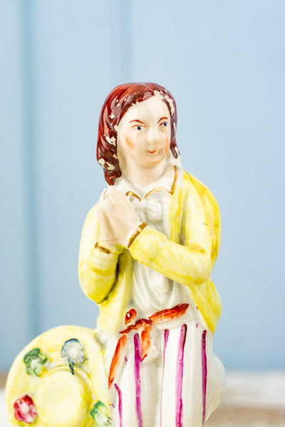Antique Staffordshire Pastoral Couple Figurine Pair