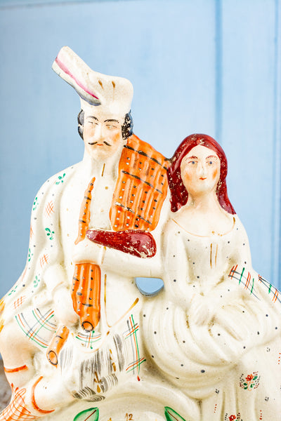 Antique Staffordshire Wedding Couple Figural