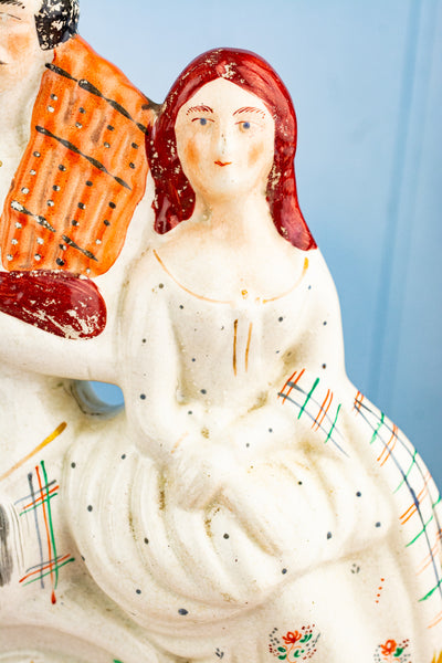 Antique Staffordshire Wedding Couple Figural