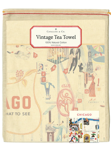 Chicago Map Tea Towel