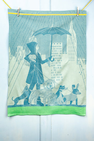 City Dogwalker Moutet Tea Towel