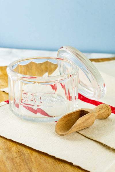 Glass Salt Pot With Scoop