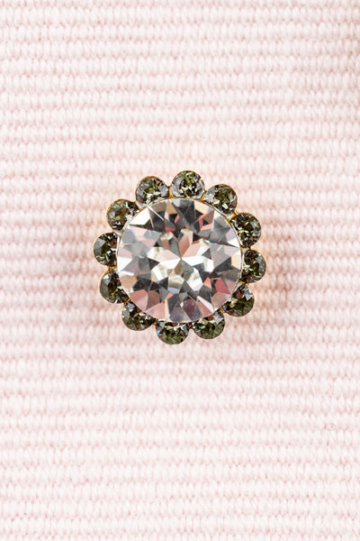 French Crystal Flower Earrings