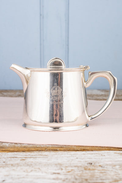 Vintage Silverplate King's Oldham Teapot - 3/4 Pint