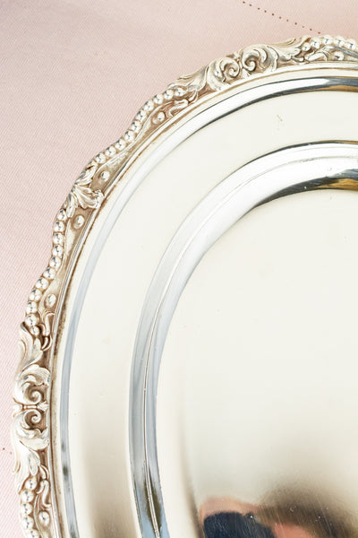 Antique Silverplate Oval Tray