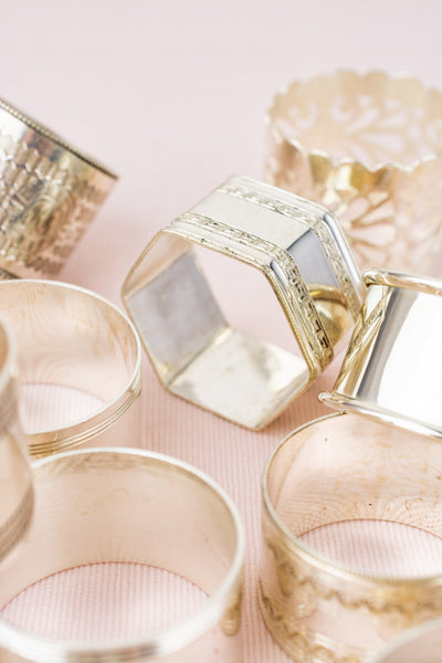 Vintage Silverplate Mix & Match Napkin Rings