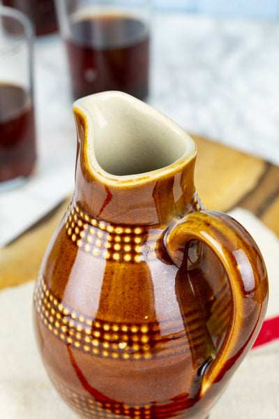 Vintage French Stoneware Wine Pitcher