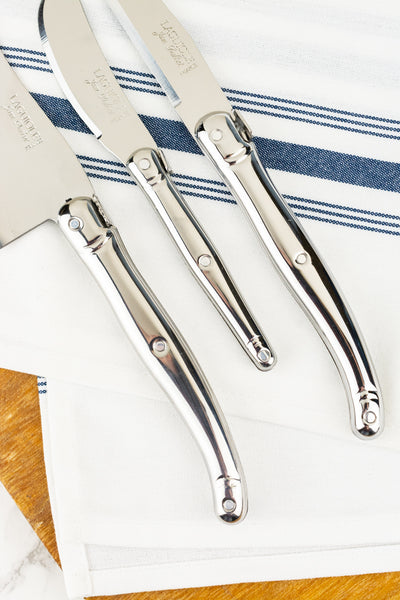 Laguiole 3-piece Stainless Steel Cheese Knife Set