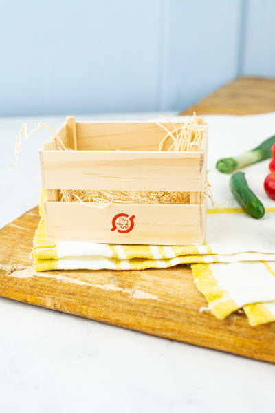 Danish Crate of Miniature Fruits and Veggies