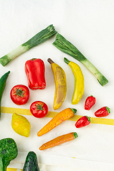 Danish Crate of Miniature Fruits and Veggies